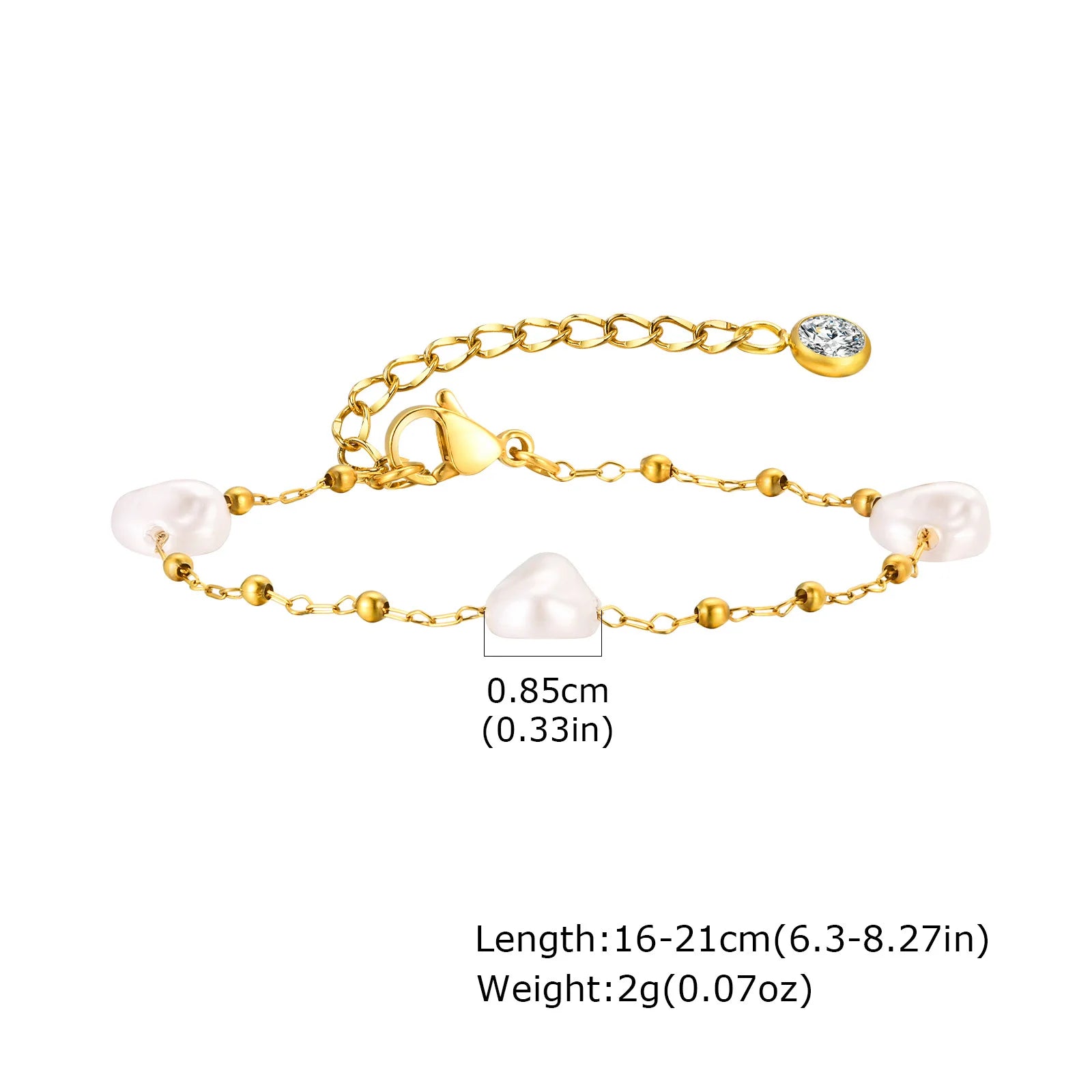 Bracelet Chaîne Acier Inoxydable Waterproof – Plaqué Or Femme