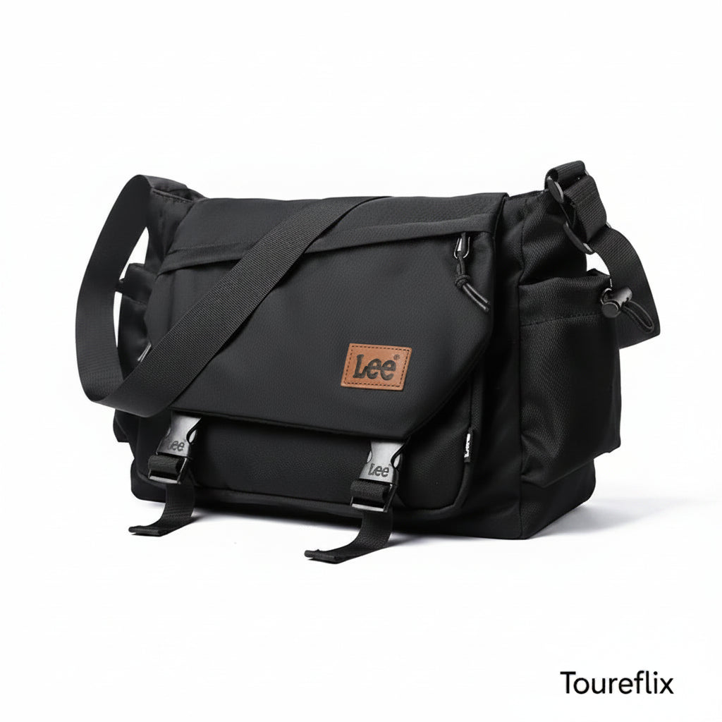 LEE Fashion Waterproof Large Crossbody Shoulder Bag Women Male Flip Laptop Messenger Bag Teenagers College Satchel School Bag