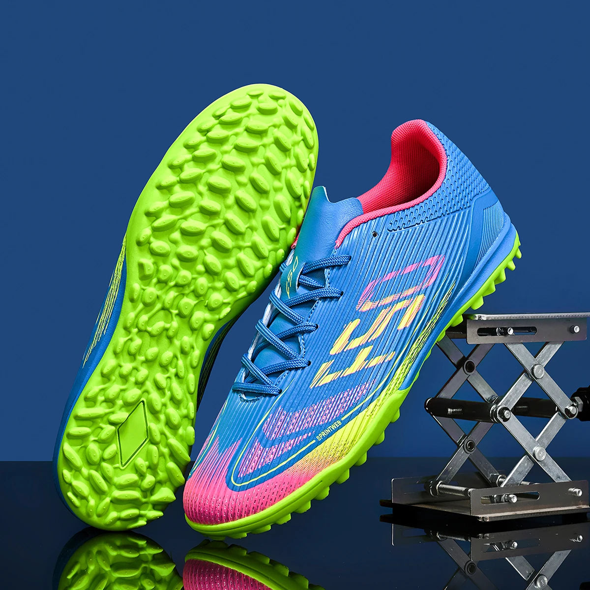 Unisex TF Soccer Shoes, Retro-inspired Design, Premium PU Leather, Durable Rubber Turf Outsole, Blends Style and Performance.