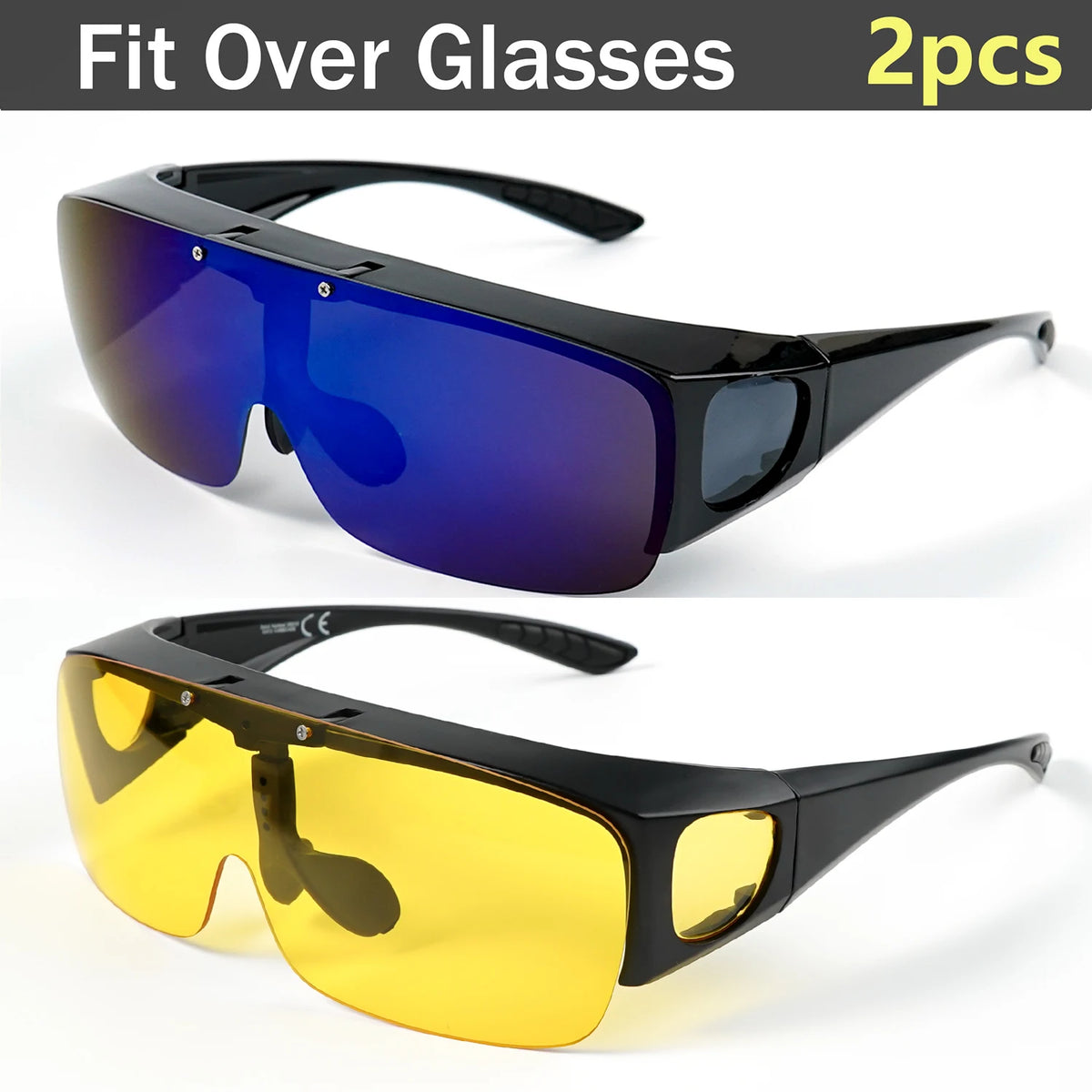 Lunettes de Soleil Polarisées Flip-Up Sur Lunettes de Vue – UV400