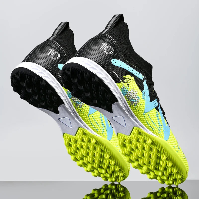 Unisex TF Soccer Shoes, Retro-inspired Design, Premium PU Leather, Durable Rubber Turf Outsole, Blends Style and Performance.