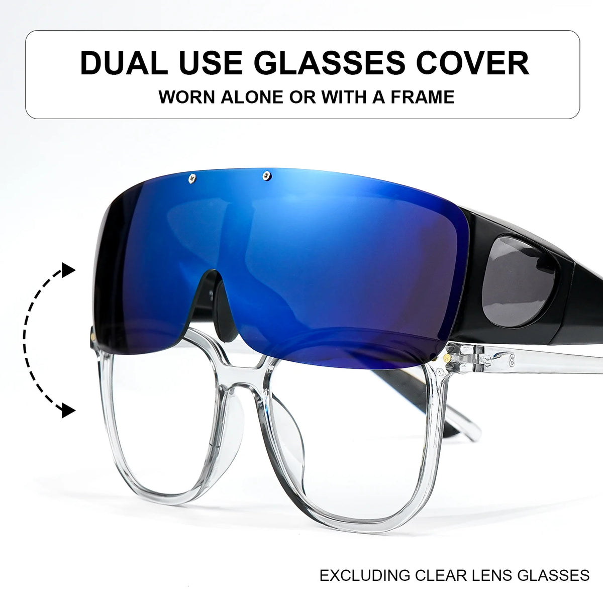 Lunettes de Soleil Polarisées Flip-Up Sur Lunettes de Vue – UV400