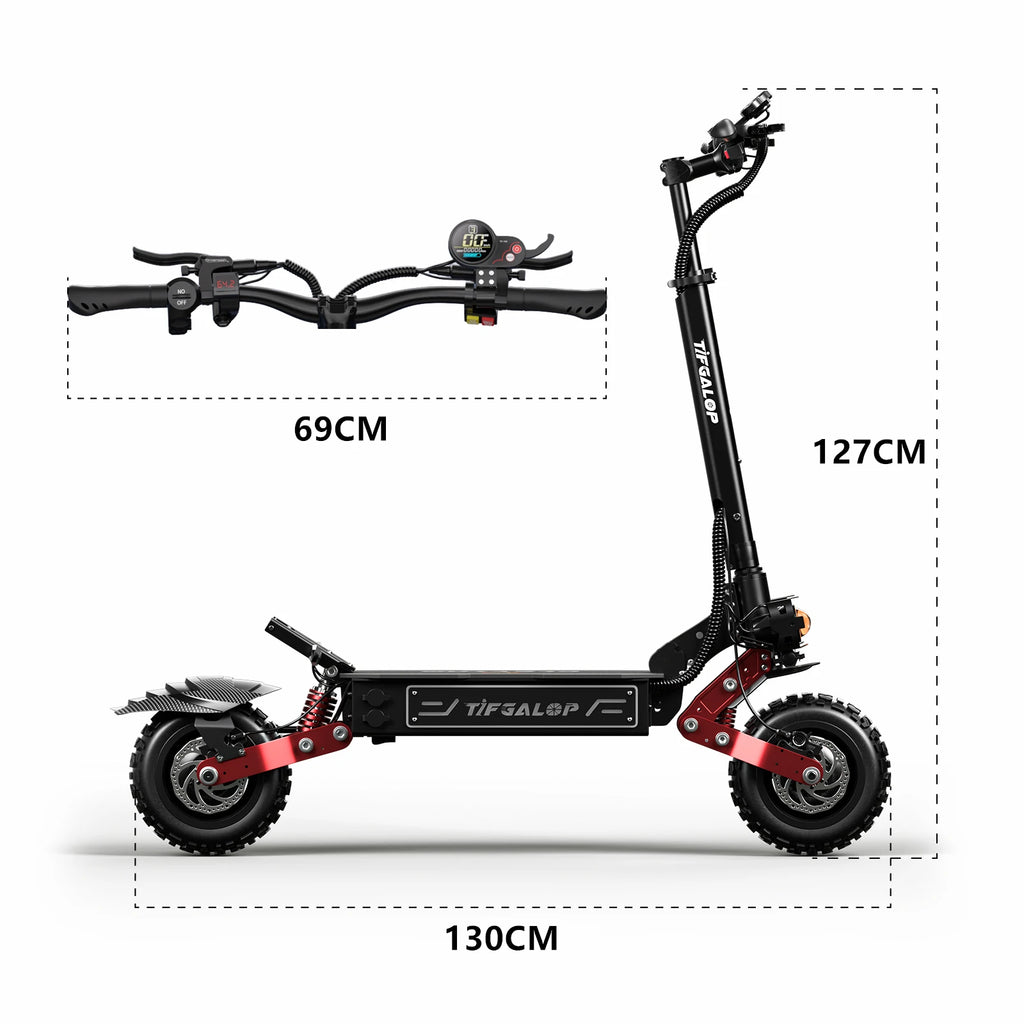 Trottinette Électrique Tifgalop CL8 – 60V, Autonomie 80-100 km, Pliable