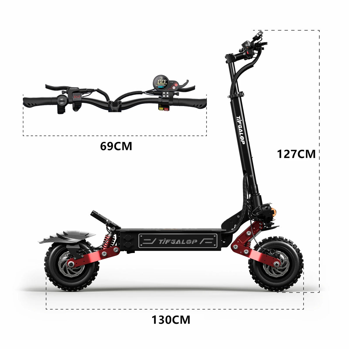 Trottinette Électrique Tifgalop CL8 – 60V, Autonomie 80-100 km, Pliable