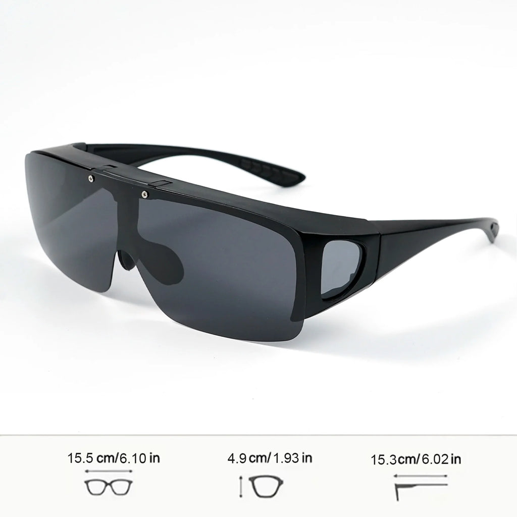 Lunettes de Soleil Polarisées Flip-Up Sur Lunettes de Vue – UV400