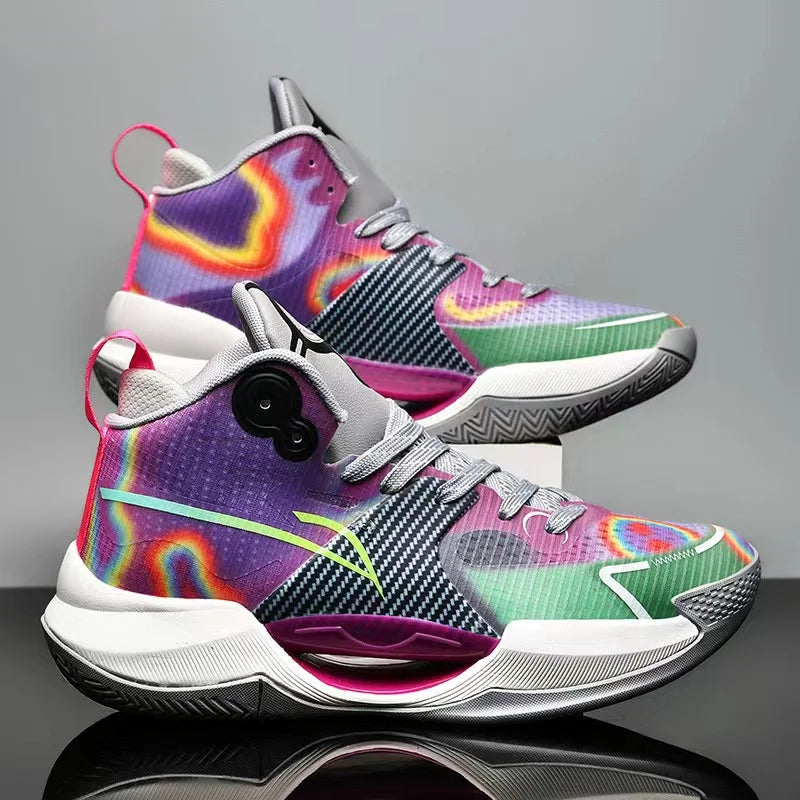 Chaussures de Basketball Lumineuses Homme Femme – Étoiles Fashion, Légères & Respirantes