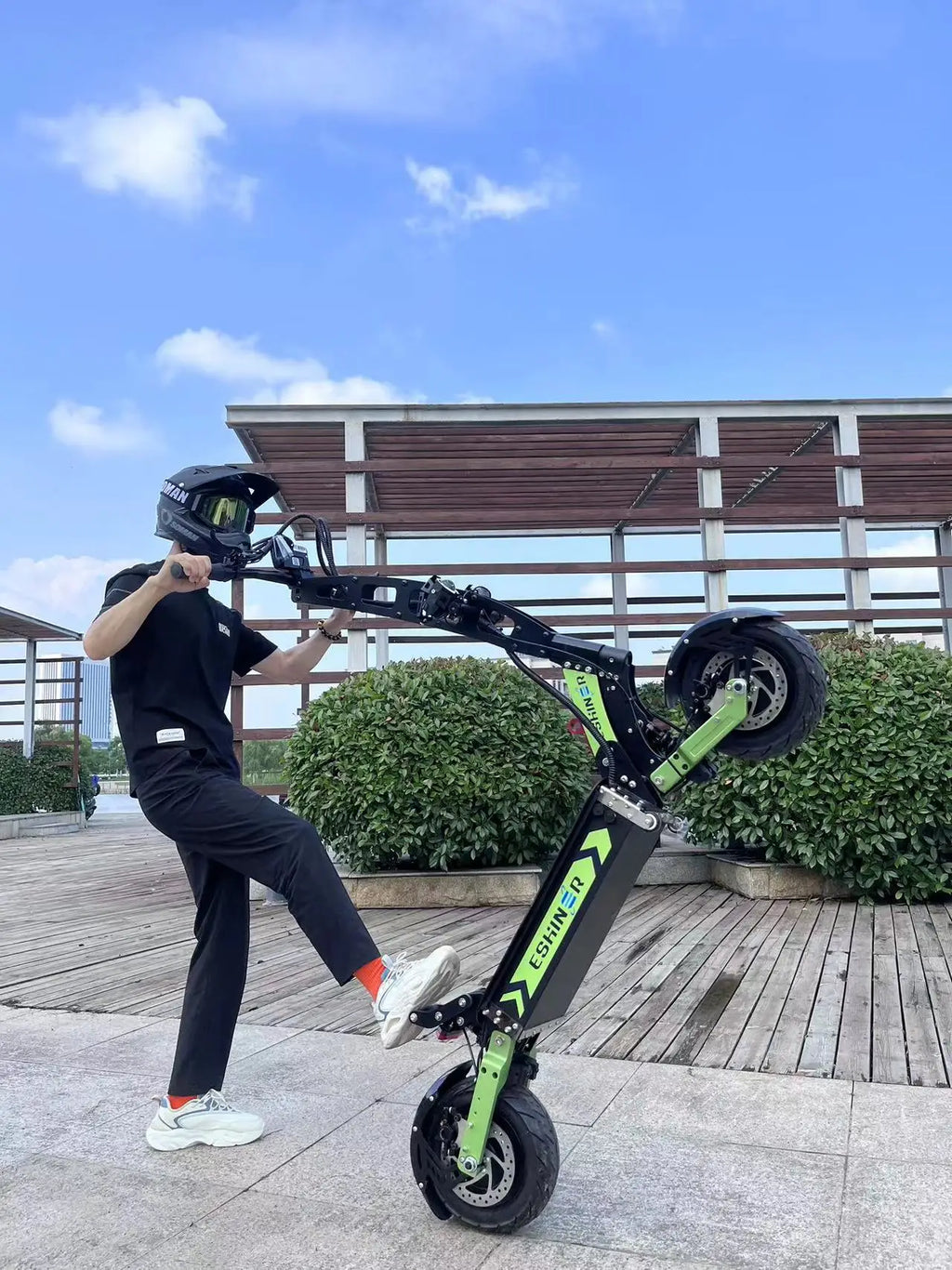 6000W 60V 40Ah 11 Inch Off-Road Tire Kick Scooter Dual Motors Removable Seat Hydraulic Shock Absorption Folding Electric Scooter