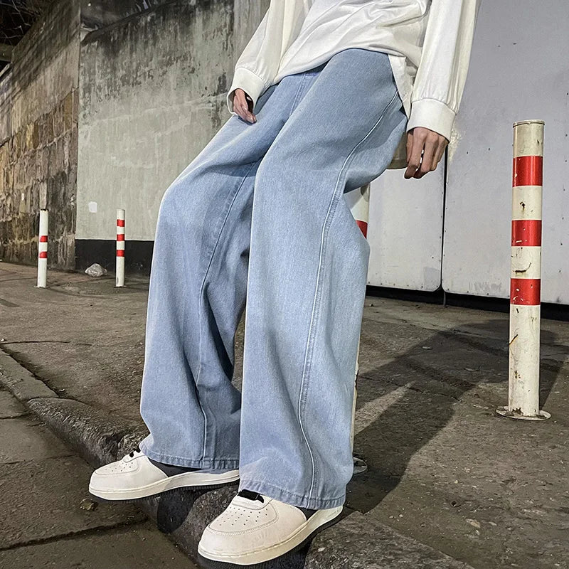 Jean Wide Leg Loose Homme Streetwear Coréen 5 Coloris Coton | S-XXXL