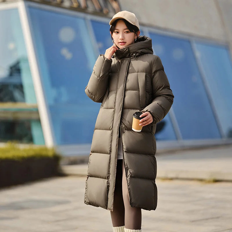 Doudoune Longue Femme Semir – Manteau À Capuche Imperméable Hiver