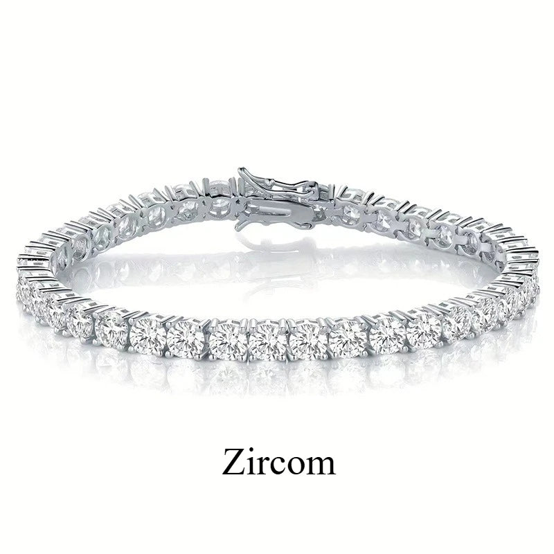 Bracelet Moissanite en Argent Sterling 925 – 3 à 7mm | Diamant D VVS1 Certifié GRA
