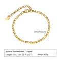 Women's Waterproof Stainless Steel Chain Bracelet - Gold Plated