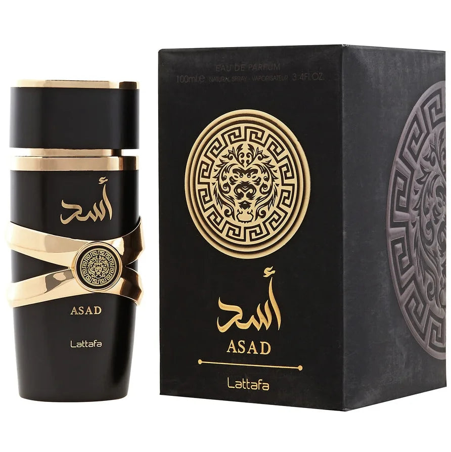 Lattafa Asad Black – Eau de Parfum 100 ml | Fragrance Florale Sans Alcool Unisexe