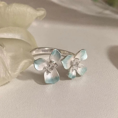 Bague Lotus en Argent Sterling 925 Femme – Texture Rétro & Ajustable | Cadeau Bijou