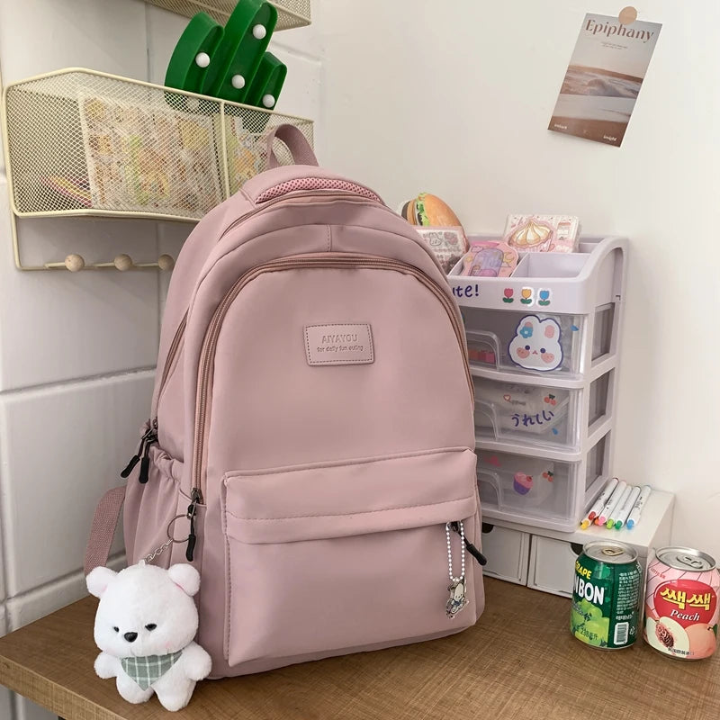 New Stylish Waterproof Rucksack Large Capacity Laptop Backpack Unisex School Book Bag Trendy Accessory For College Girls Boys Men Women Daily Travel Campus Study And Urban Outdoor Activities