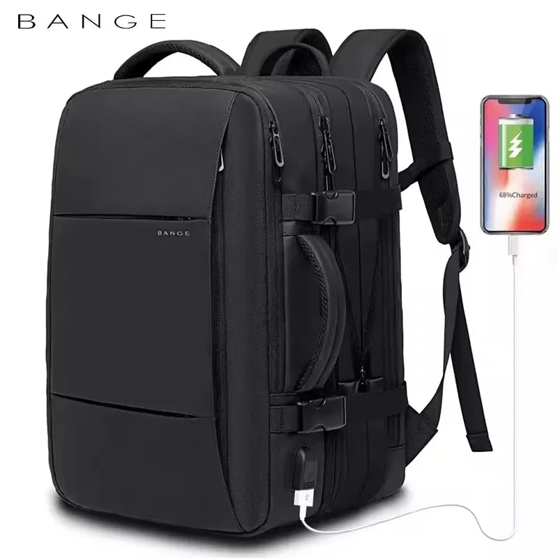Sac à Dos Business Voyage BANGE – Grande Capacité 37-45L | Port USB | Laptop 17,3"