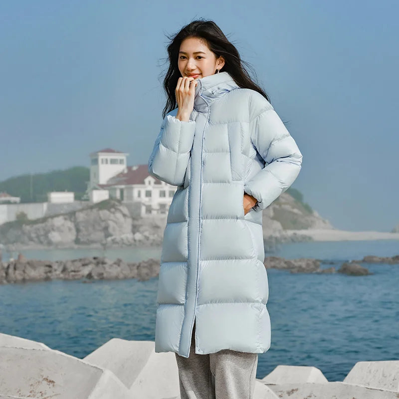 Doudoune Longue Femme Semir – Manteau À Capuche Imperméable Hiver