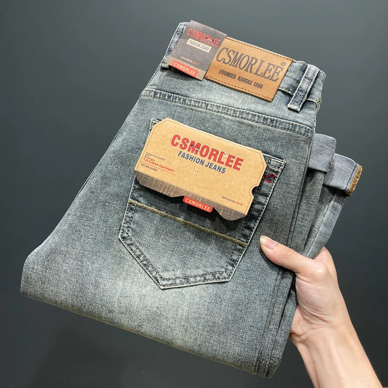 Jean Slim Fit Jambe Droite Homme – Denim Confortable Toutes Saisons