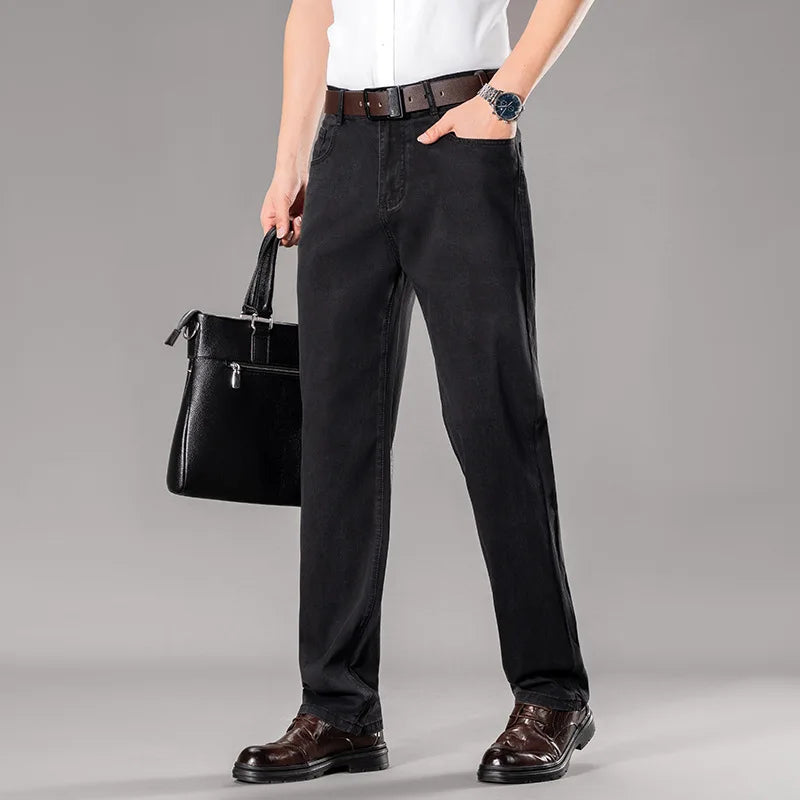 Jean Droit Homme 100% Coton – Style Casual Korean Garment Wash | Tailles 28-40