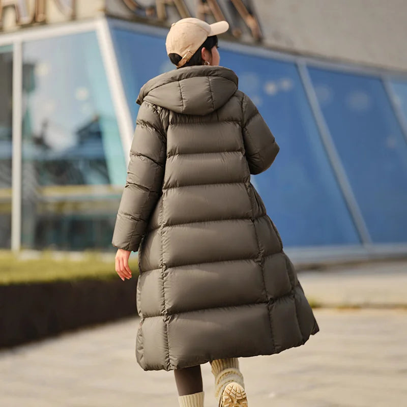Doudoune Longue Femme Semir – Manteau À Capuche Imperméable Hiver