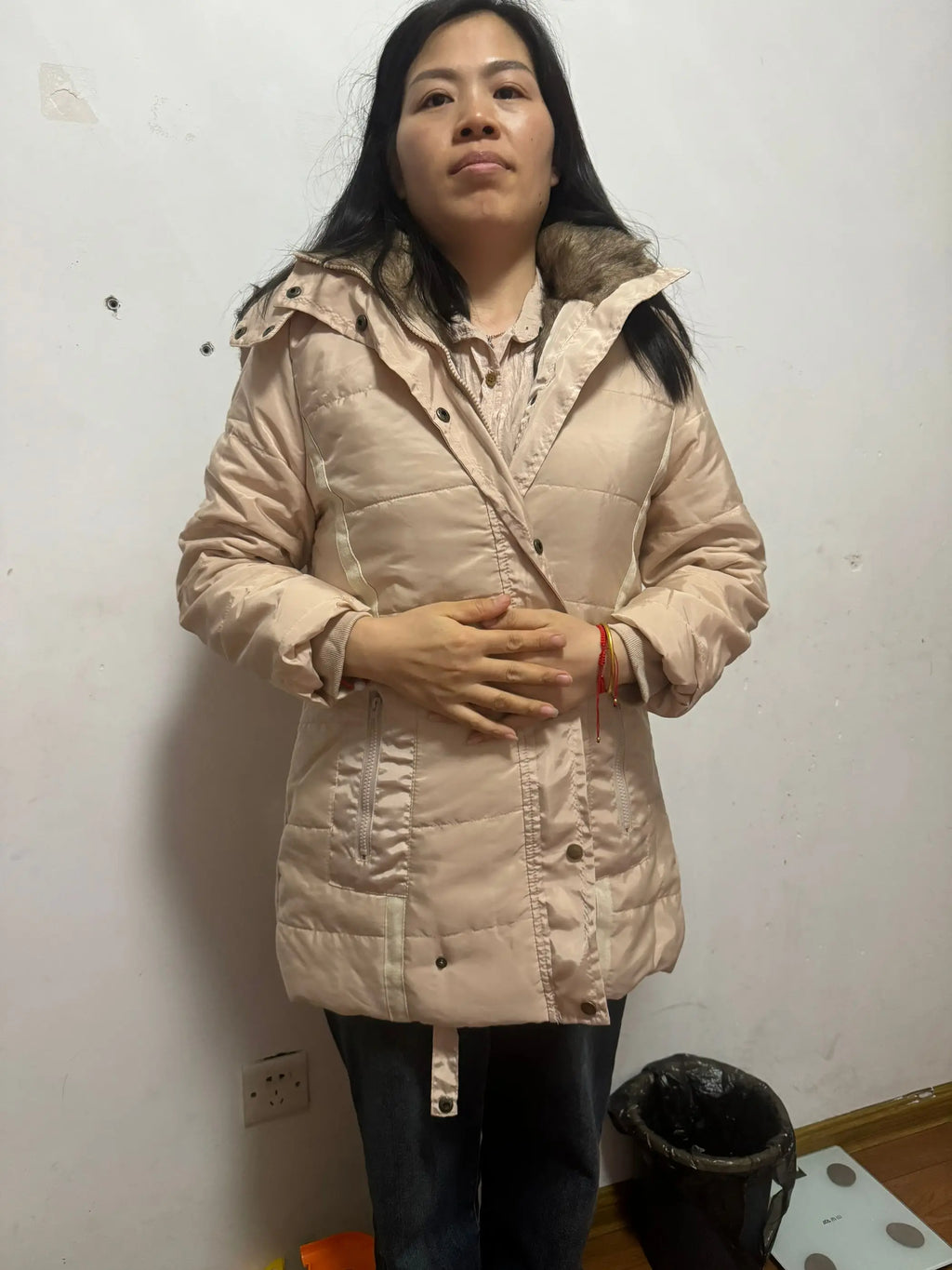 Manteau d'Hiver Femme – Coupe-Vent Zippé à Capuche, Doublure Polaire, Coupe Slim