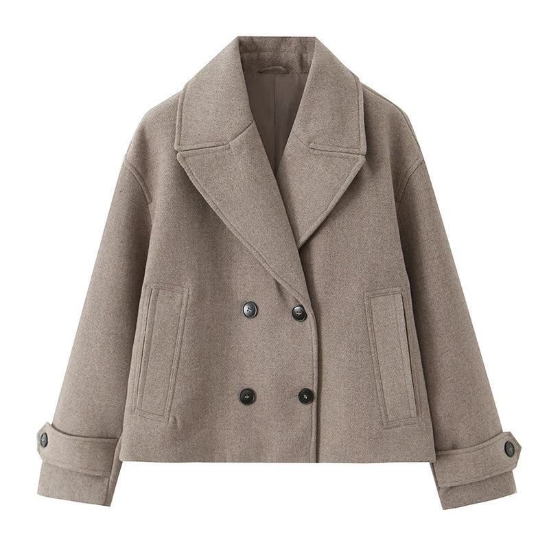 Veste Trench Femme Willshela – Double Boutonnage, Col Rabattu, Style Vintage Chic