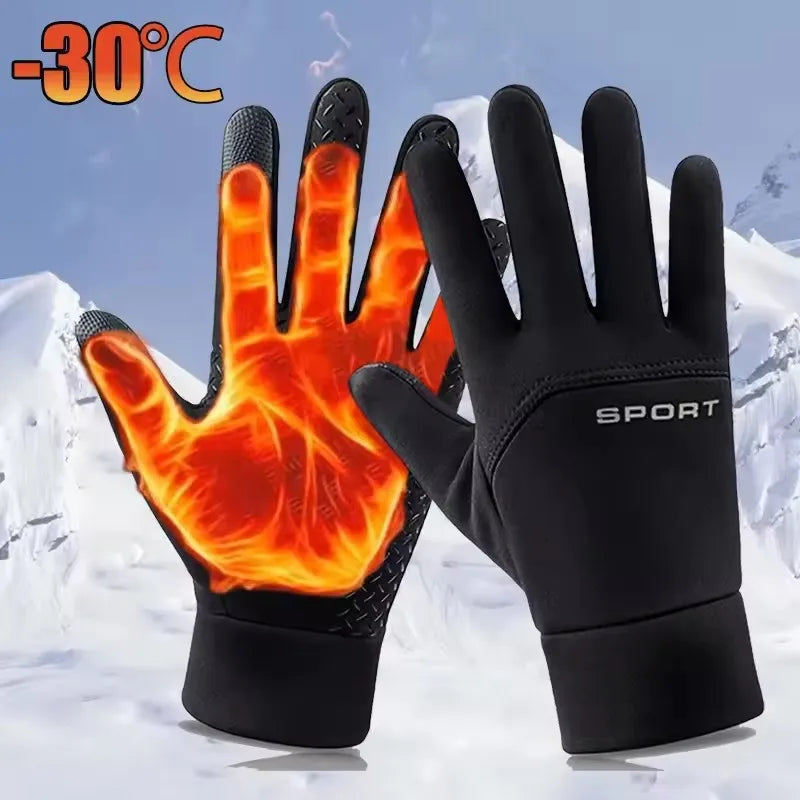 Gants Hiver Tactiles Unisexe – Cyclisme & Sports, Polaire Chaud, Écran Tactile