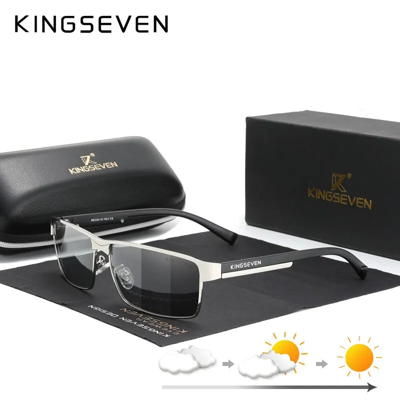 Lunettes de Soleil KINGSEVEN Polarisées Photochromiques – Anti-Reflets UV400 Conduite Mixte