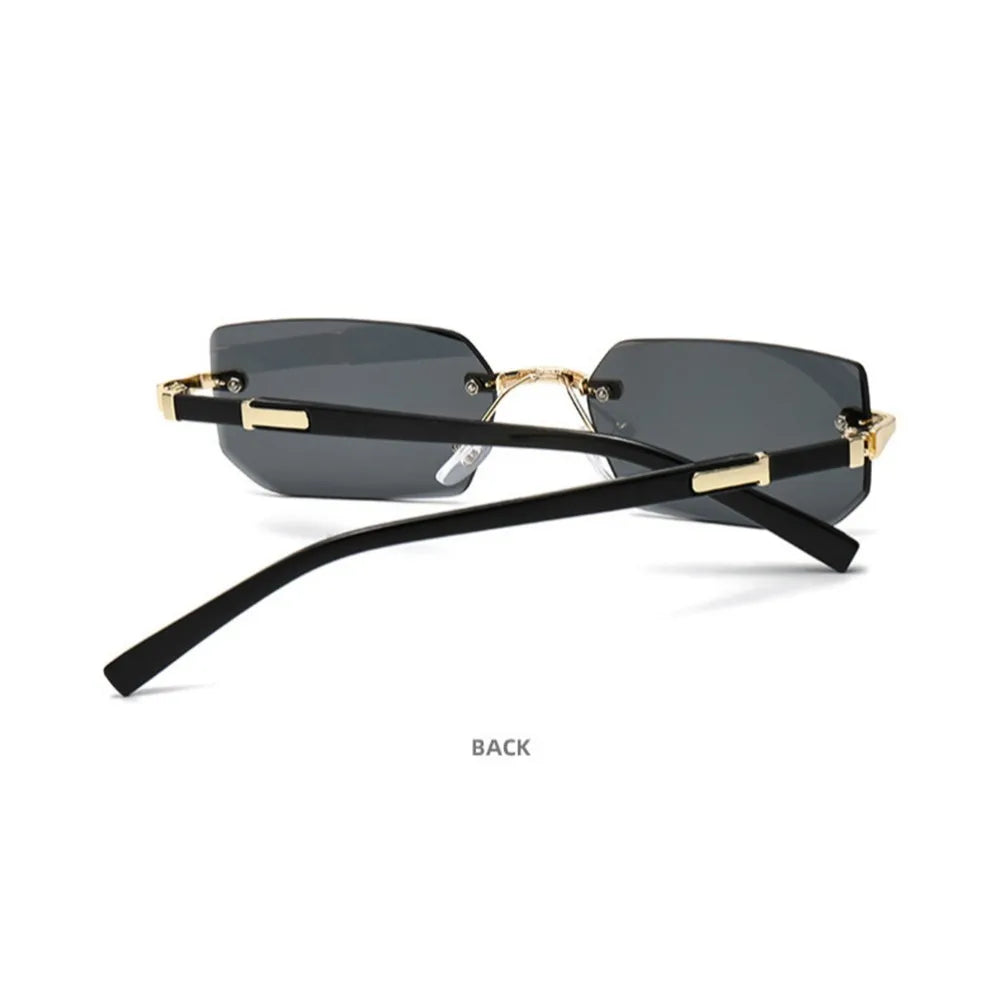 Lunettes de Soleil Sans Monture Rectangulaires Y2K – Unisexe