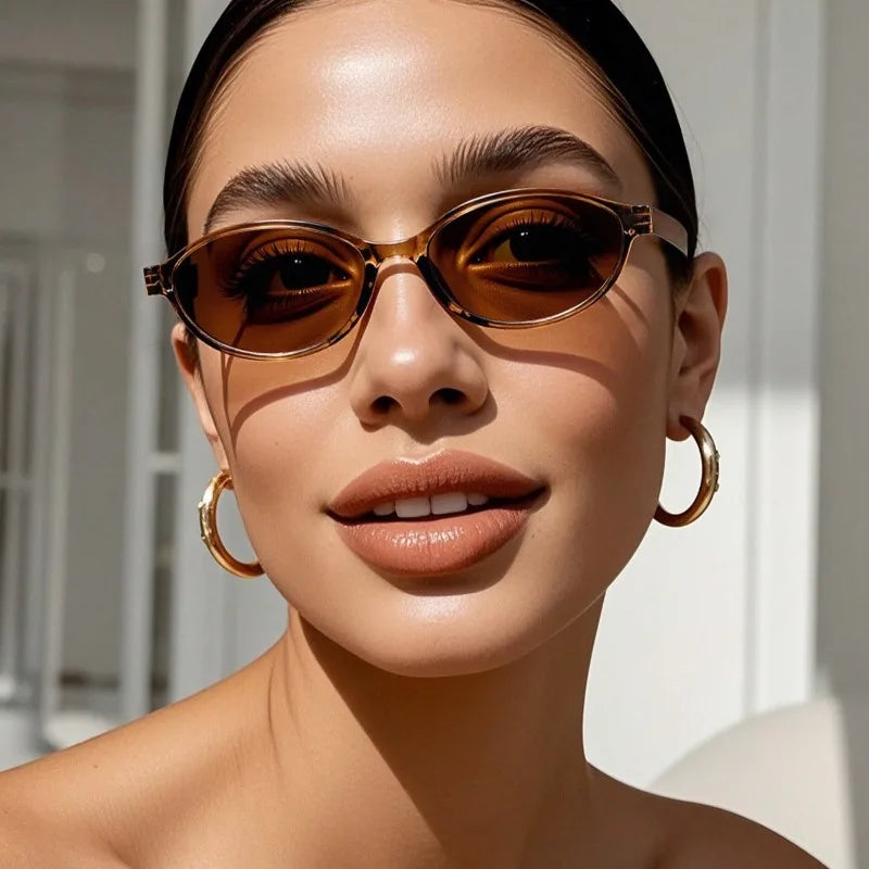 Lot de 3 Lunettes de Soleil Ovales Rétro – Style Européen & Américain, UV400, Femme