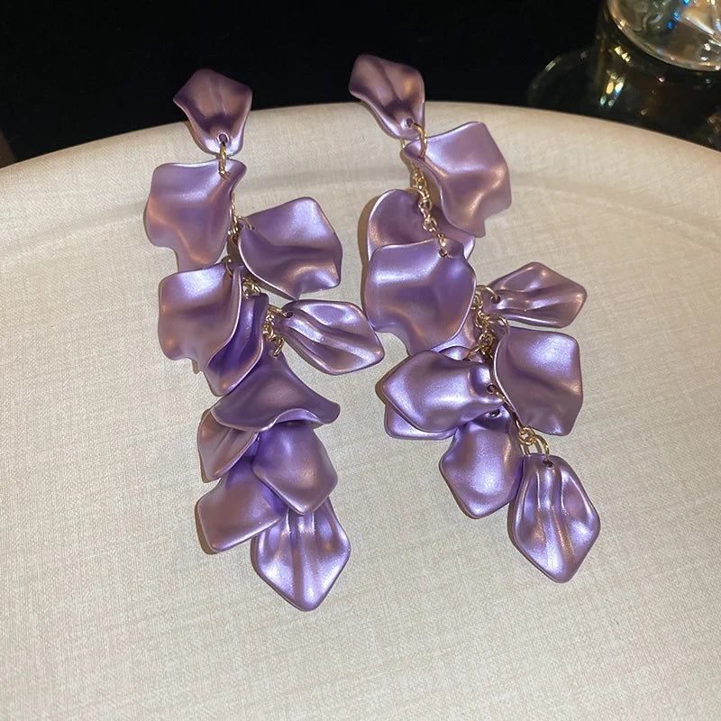 Boucles d'Oreilles Fleurs Multicolores – Pétales & Pompons, Style Tendance