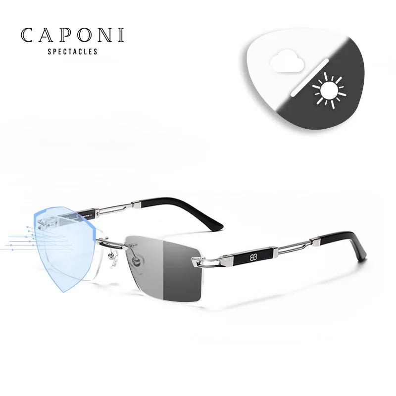 Montures Lunettes Homme Sans Monture Titane Pur CAPONI J23026