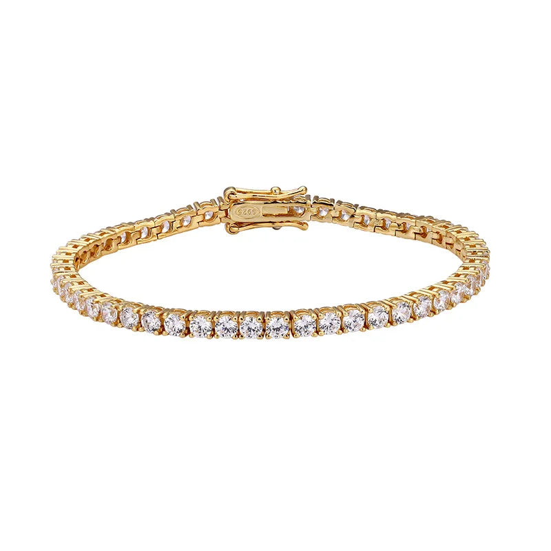 Bracelet Tennis Femme en Argent 925 – Moissanite D VVS1 Certifié GRA, Bijou Fin Élégant
