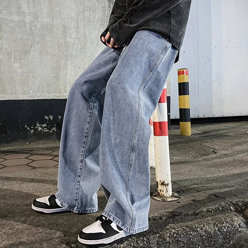 Jean Wide Leg Loose Homme Streetwear Coréen 5 Coloris Coton | S-XXXL