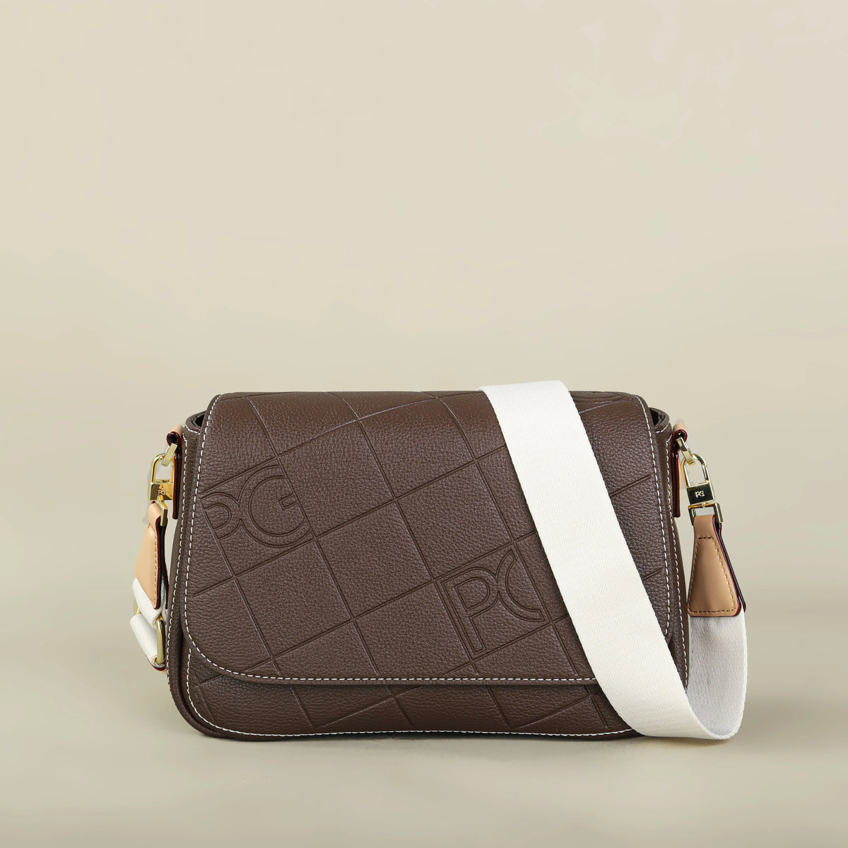 PATSY PG GARIS Classic Retro Women's New Shoulder Bag Leather Material Multi Functional Old School Design Classic Crossbody Bag