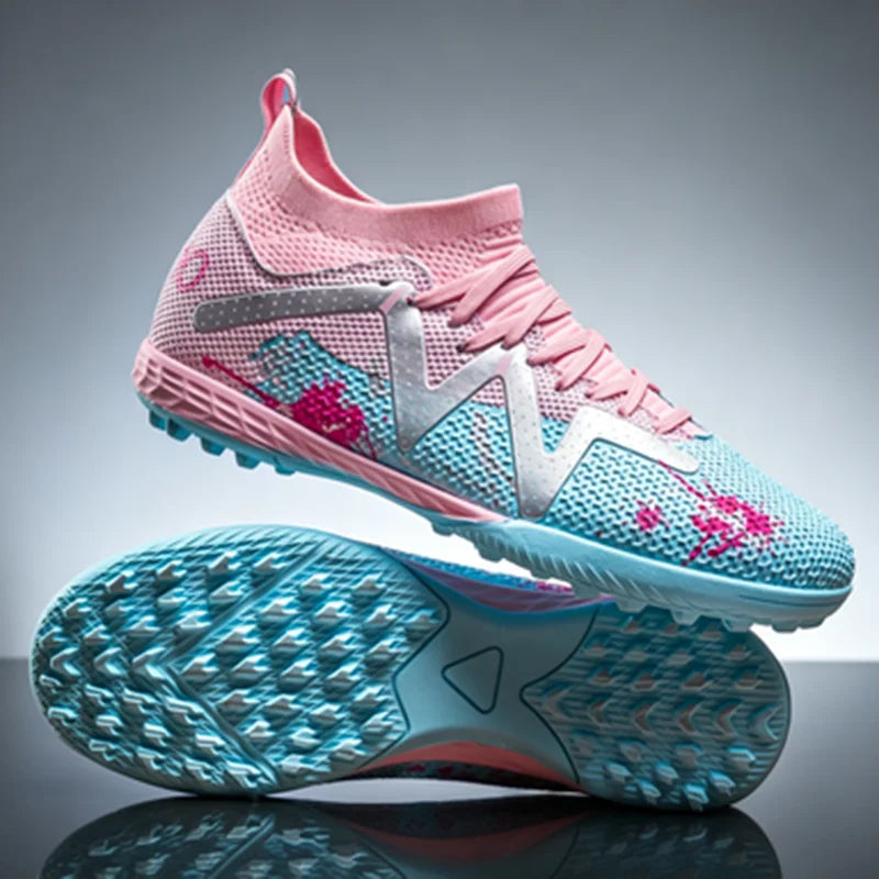 Unisex TF Soccer Shoes, Retro-inspired Design, Premium PU Leather, Durable Rubber Turf Outsole, Blends Style and Performance.