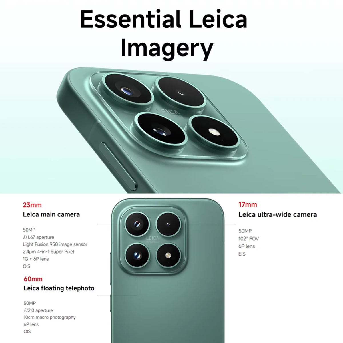 Global Version Xiaomi 17T MediaTek Dimensity 8500-Ultra 6500 mAh (typ.) Silicon-Carbon Battery 5x Leica Telephoto Lens Leica Live Moment
