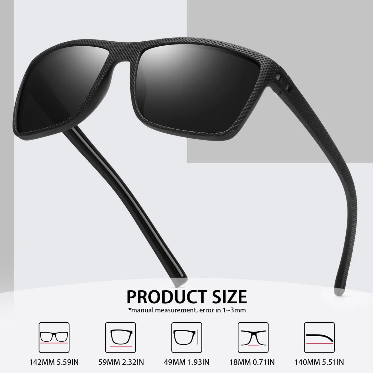 Lot de 3 ou 4 Lunettes de Soleil Polarisées VEGUEROS – UV400 & Miroir