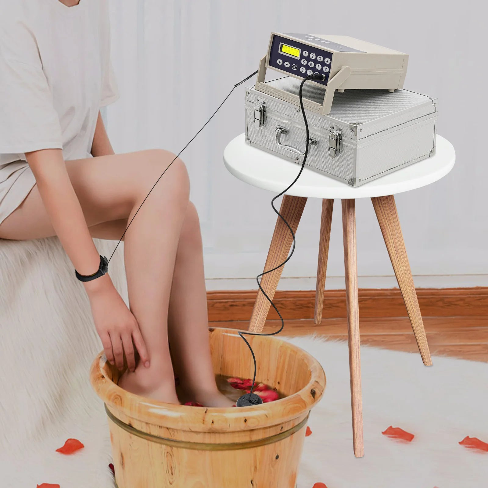 Ionic Foot Bath Machine, Detox Foot Spa Bath Machine, Foot Bath Detox Machine, Electric Spa with Wrist Strap for Home Health