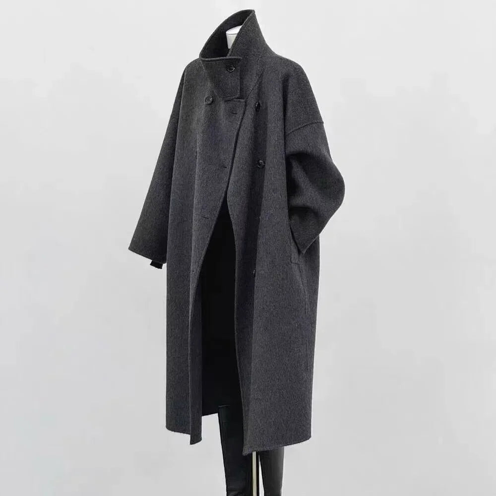 Manteau Long en Laine Style Hepburn – Femme Automne/Hiver 2025