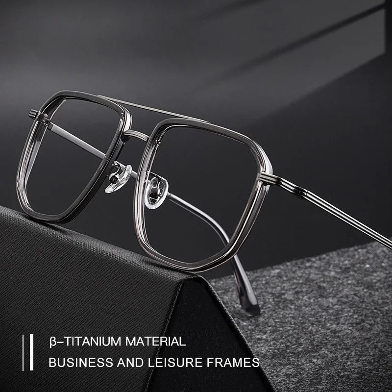 Lunettes de Lecture Photochromiques CAIDERONI 2216YJ – Grand Cadre Rétro Anti-Lumière Bleue