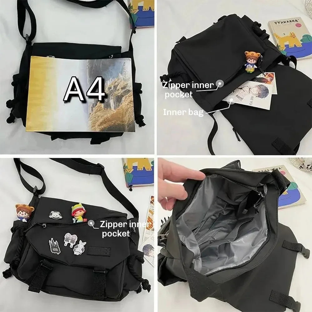 Large Capacity Crossbody Bags Nylon Handbags Shoulder Bag  For Teenager Messenger Bag Student School Bags