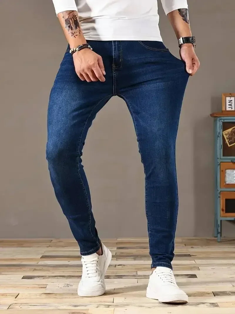 Jean Skinny Slim Homme 3 Coloris Street Style Hip-Hop Stretch Tailles 28-38