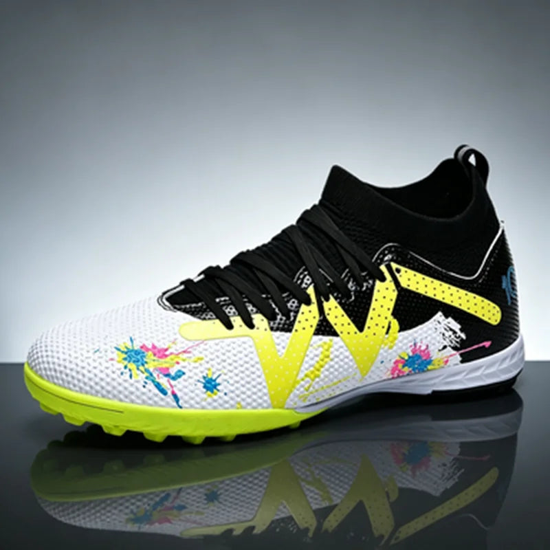 Unisex TF Soccer Shoes, Retro-inspired Design, Premium PU Leather, Durable Rubber Turf Outsole, Blends Style and Performance.