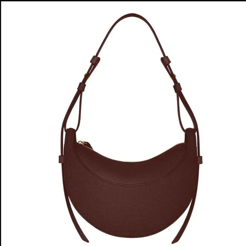 Women's crescent shoulder bag French fashion crossbody bag zipper