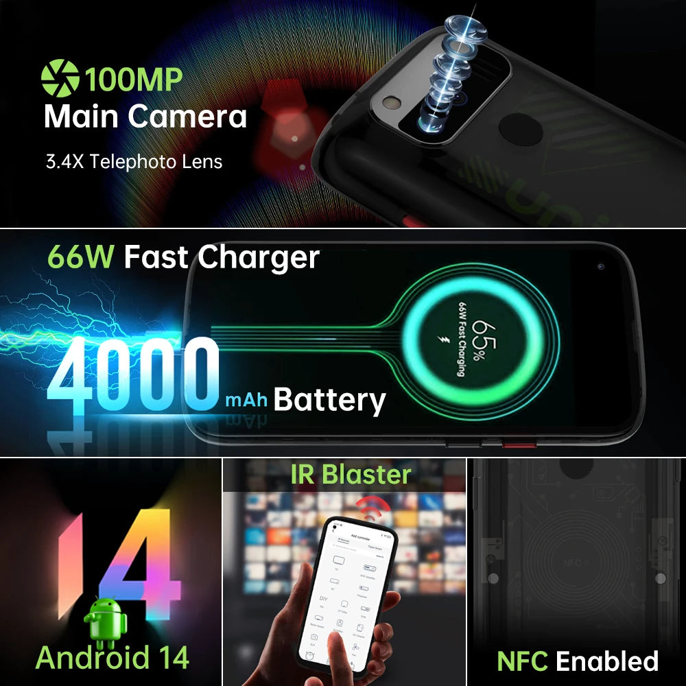 Unihertz Jelly Star Smartphone Android 13 4G Global Version 8GB + 256GB Dual Nano SIM 48MP Camera 3 inch Phone Helio G99