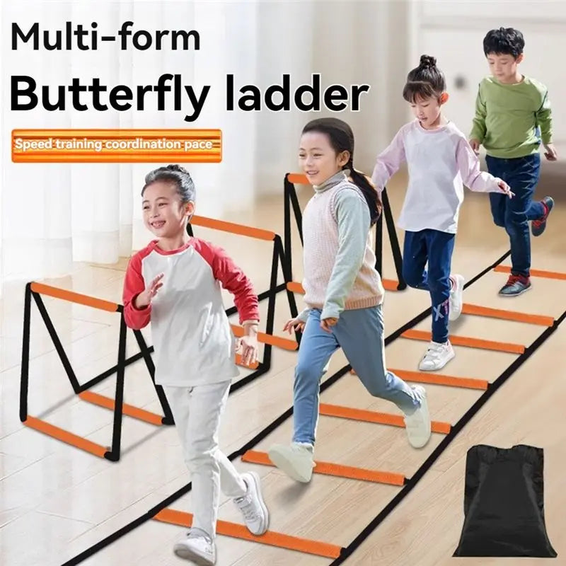 HW-Foldable Agility Ladder  Soccer Football Training Equipment Jump Speed Coordination Footwork Ladder 8 Grids For Kid Adult