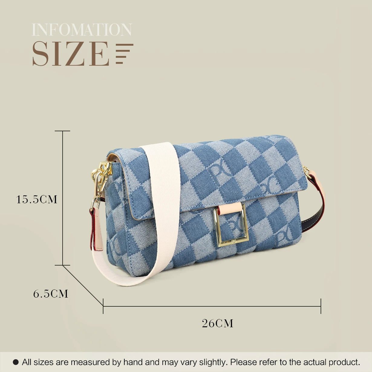 Sac Bandoulière Femme PG Patsy Garis 2026 – Style Cowboy Latin, Coton, Toutes Saisons, 12 Coloris