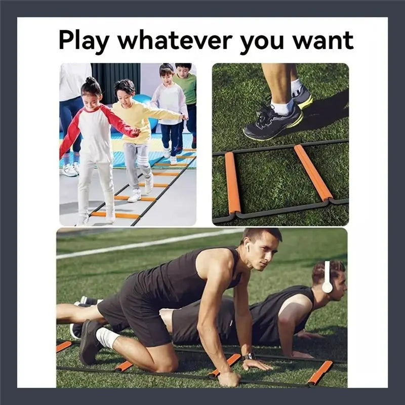 HW-Foldable Agility Ladder  Soccer Football Training Equipment Jump Speed Coordination Footwork Ladder 8 Grids For Kid Adult