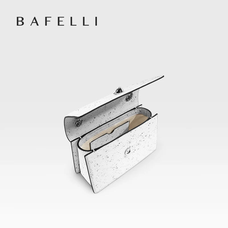 Mini Sac Bandoulière Luxe BAFELLI – Chaîne & Cuir Véritable, Style Classique Femme