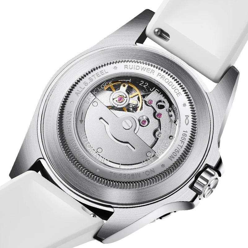 CERIEPON 9089 – Montre Femme Automatique Acier Inoxydable, Cadran Rond, Résistante à l'Eau 5 ATM